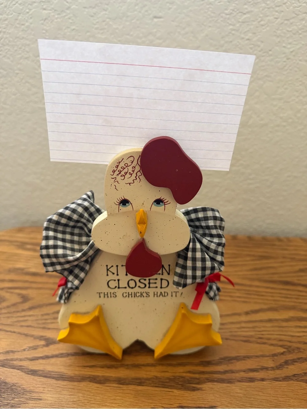 Cream, Yellow and Red Decorative Chicken Kitchen Sign - Kitchen Closed
